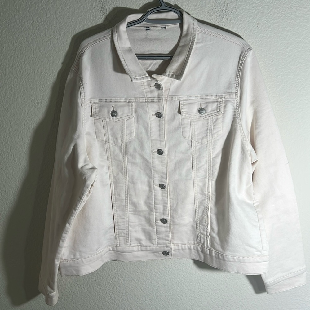 Buffalo David Bitton Women’s Classic light Denim stretch Jacket spring Sz XXL